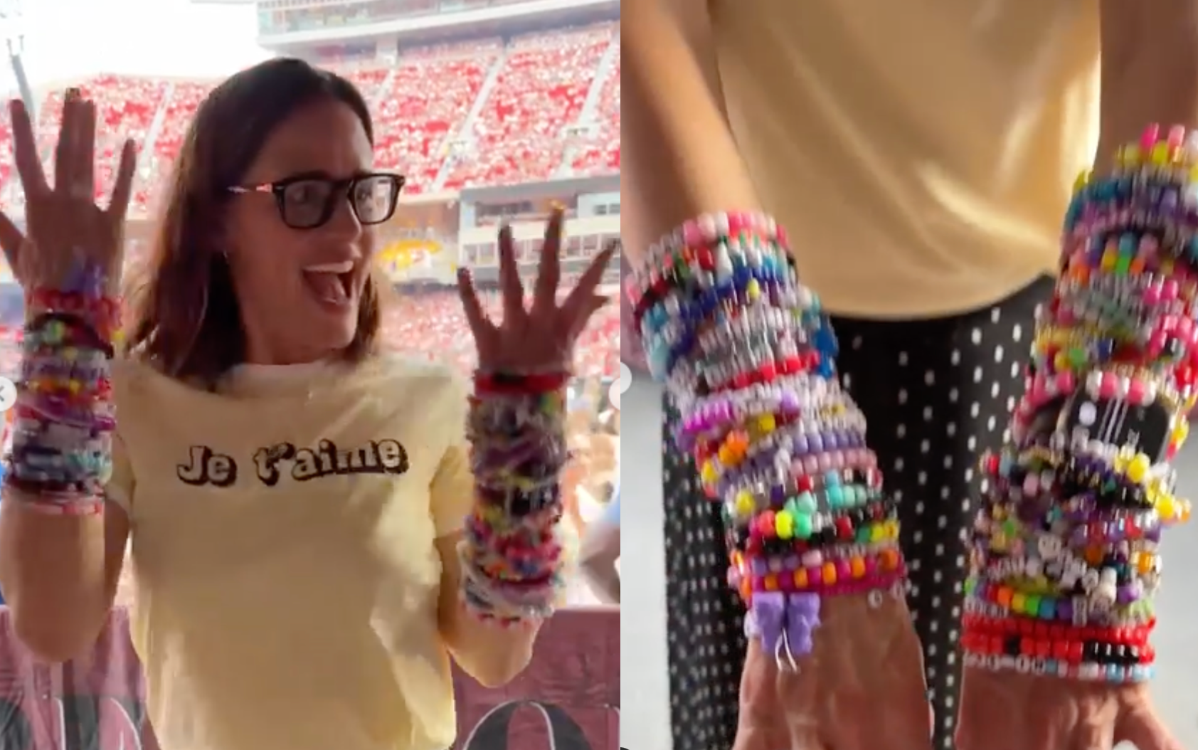 Jennifer Garner shows off massive collection of friendship bracelets from  Taylor Swift's concert | The Independent
